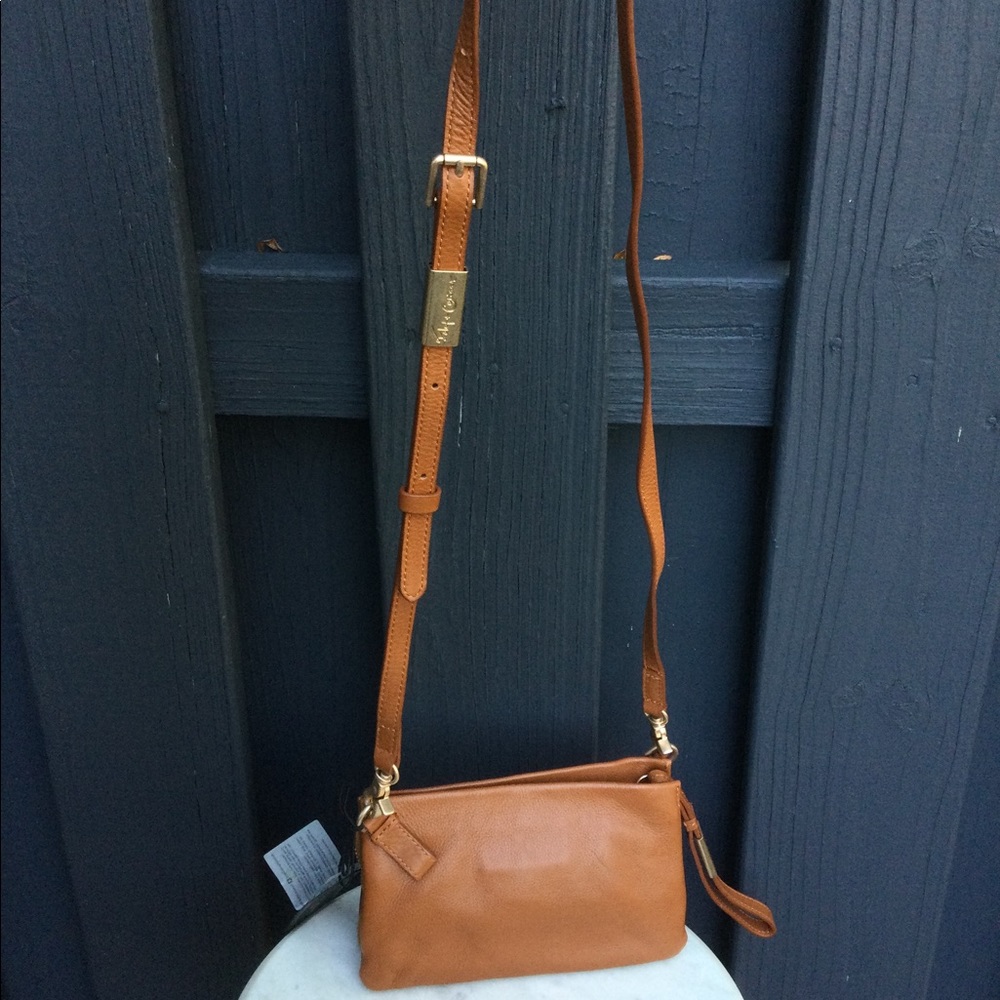 NWT Foley + Corinna Cache Wrislet/Crossbody Bag in Brown Leather and Suede